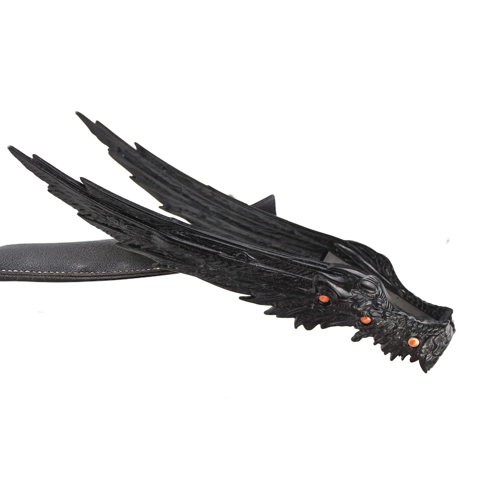 Hookah Tongs, Extra Long 10.2 in, Unique Angel Wing Shape Thickened Hookah Charcoal Tongs Carbon Clip Tweezers Clip, With Storage Holster. (Black)