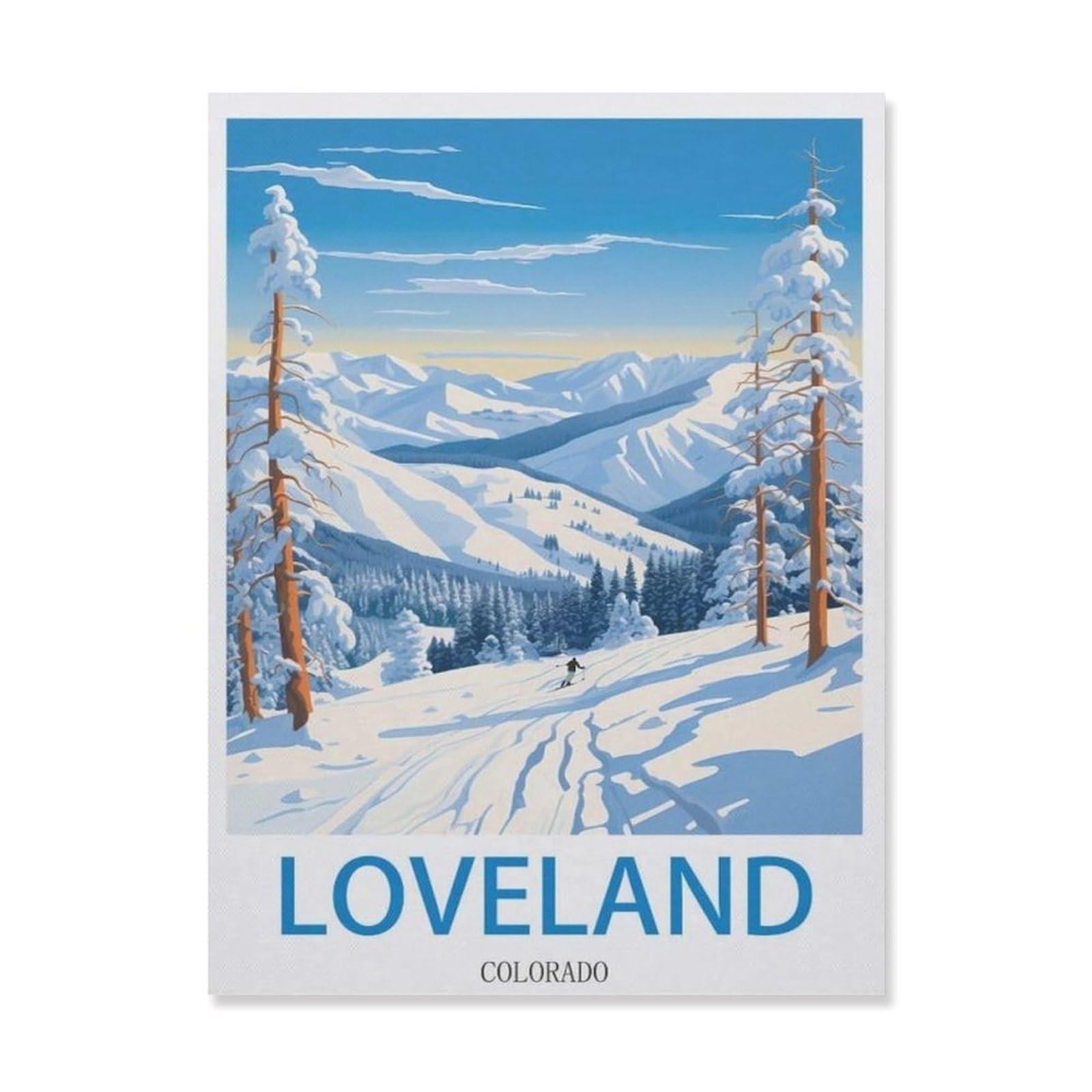 Vintage Art Metal Signs Funny Sign，Loveland Colorado，Wall Artwork Metal Poster Bathroom Decor Vintage Country Decor Retro Metal Poster(15x30cm）6x12 inch-EI5