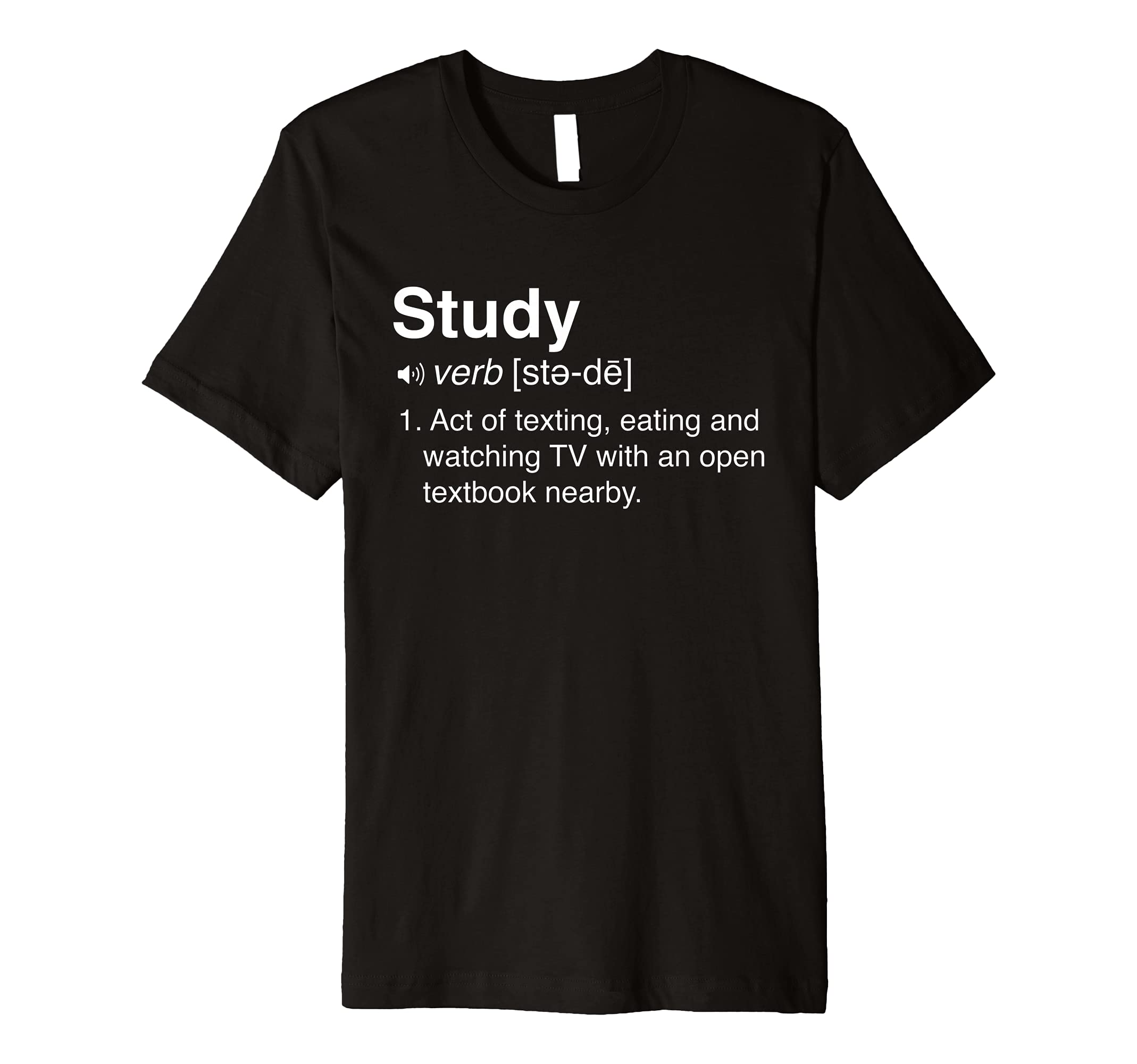 Funny studying definition t-shirt