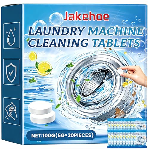 JAKEHOE Washing Machine Cleaner Tablets 12 Count for Odor &