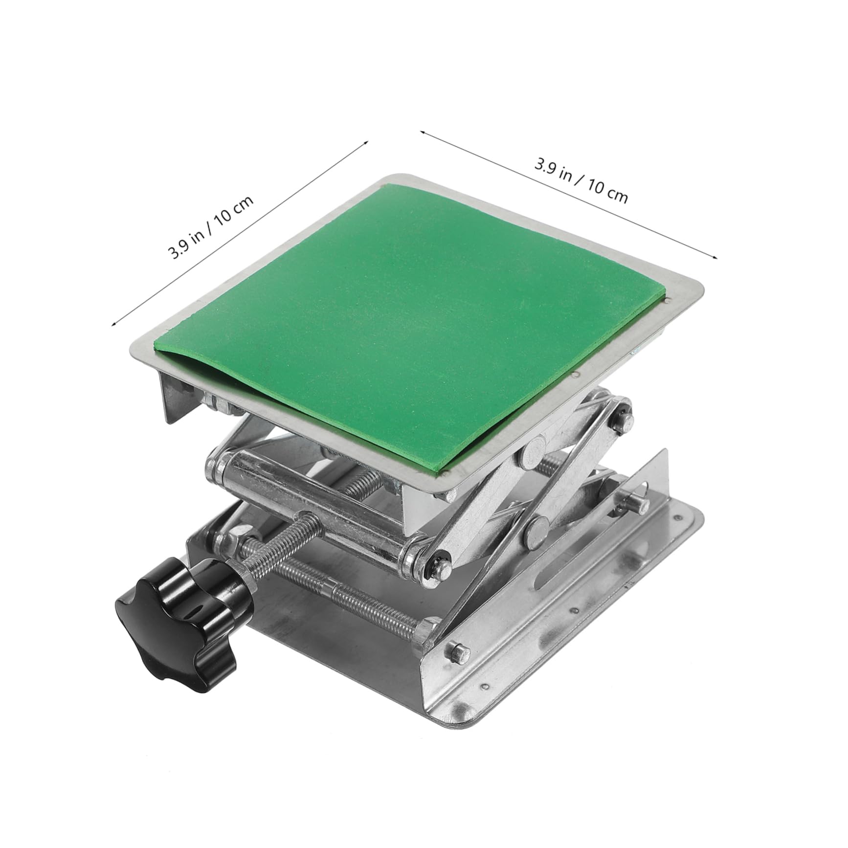 MUCKLILY Laboratory Lift Table Stainless Steel Jack Adjustable Platform Easy Operation Lab Support