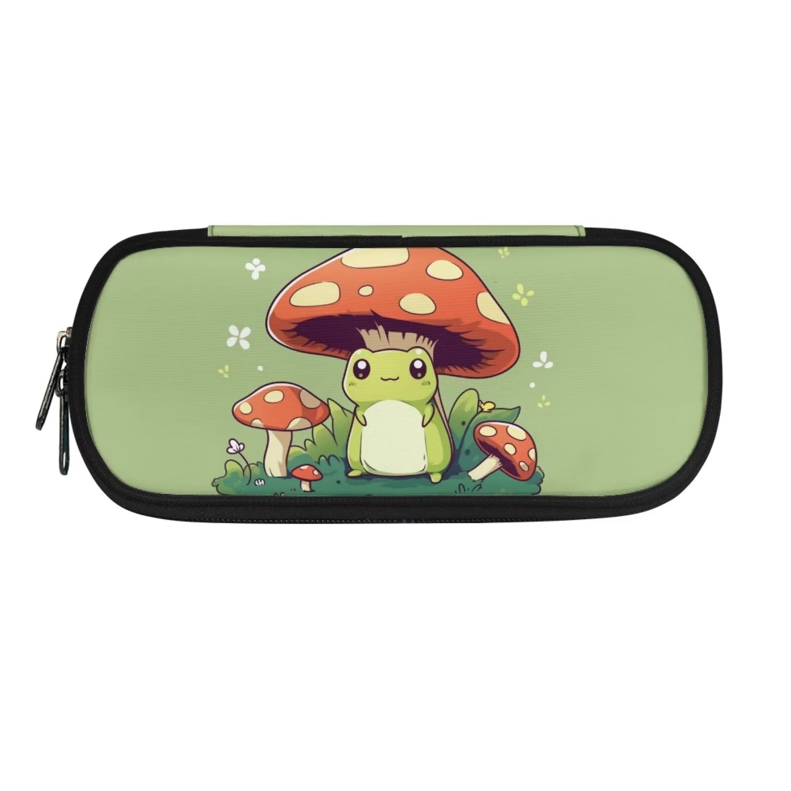 Showudesigns Mushroom Frog Pencil Pouch for Kids Big Capacity Pencil Case Cute Pen Pencil Box Girls Boys Study Stationery Lightweight Pen Box Kawaii Pencil Bag College Elementary Supplies