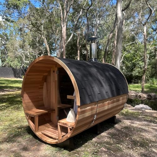 ZONEMEL Customize Barrel Sauna 4-8 Person Hemlock