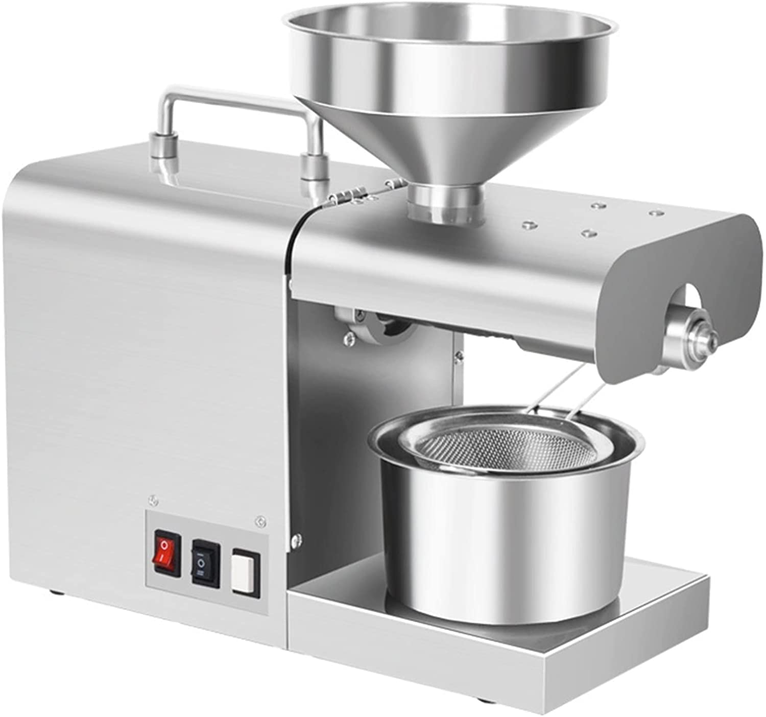 ASerZenith Oil Press Machine, 820W Automatic Oil Extractor with Intelligent Temperature Control, Stainless Steel Oil Expeller for Commercial Home Use, for Nuts Walnut Linseed Almond Rapeseed Sesam