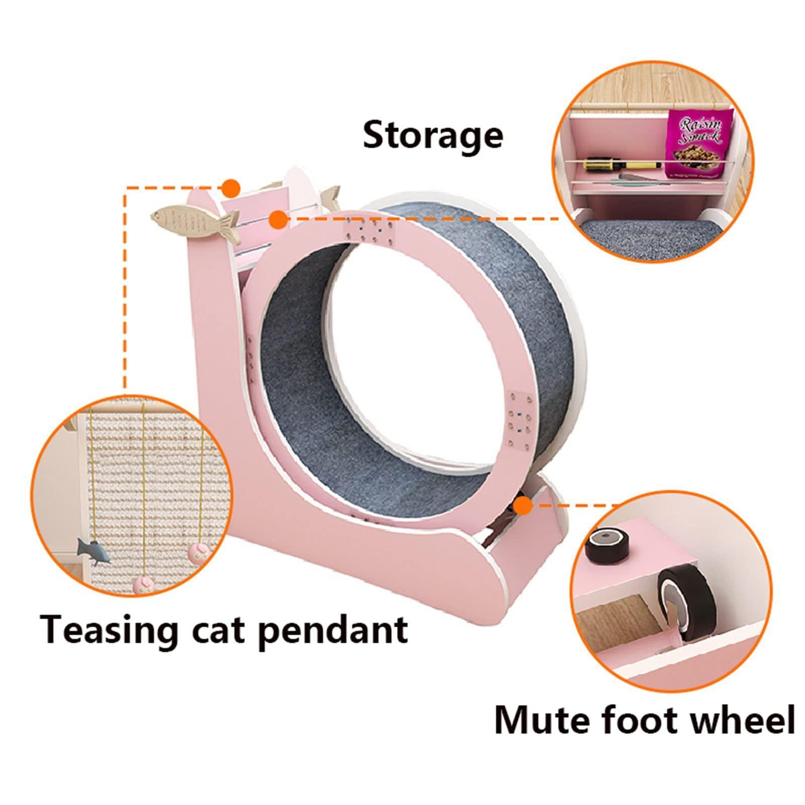 Rueda De Gato Rueda De Gato,Juguetes para Gatos,Juguetes De Gatito,Juguetes De Gato De Interior De Gato Gato Wheel Wheel Fitness Pends para Actividad FíSica Y Reduciendo El Aburrimiento