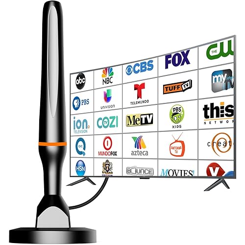 Digital TV Antenna for Smart Tv Indoor, 360° Reception Digital HDTV Antenna for Local Channels