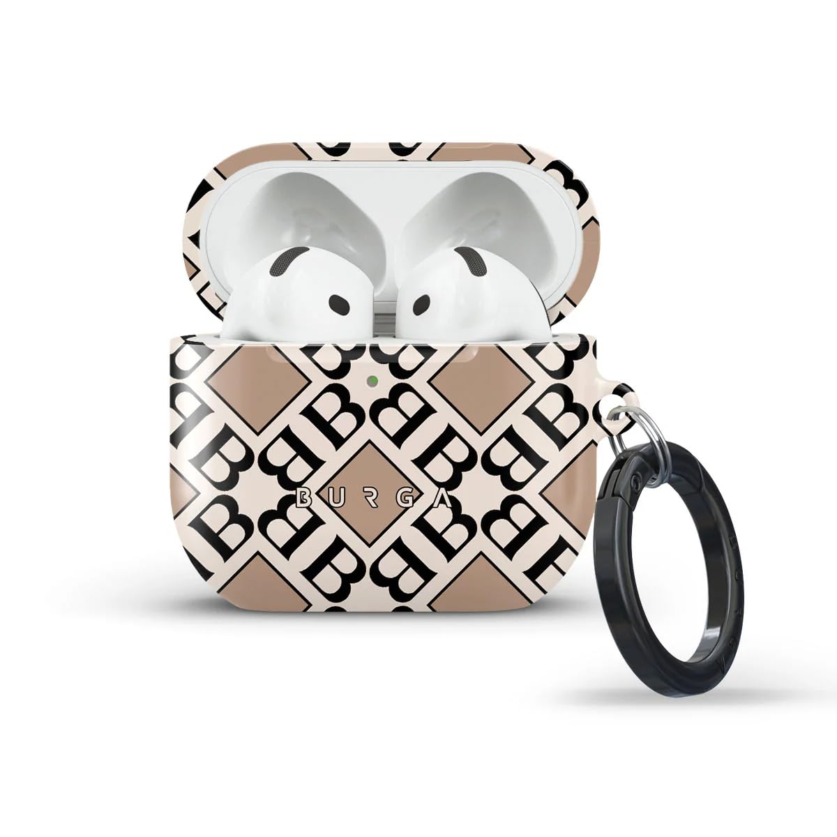 BURGA Apple AirPods 4 ile Uyumlu Kılıf, Monogram