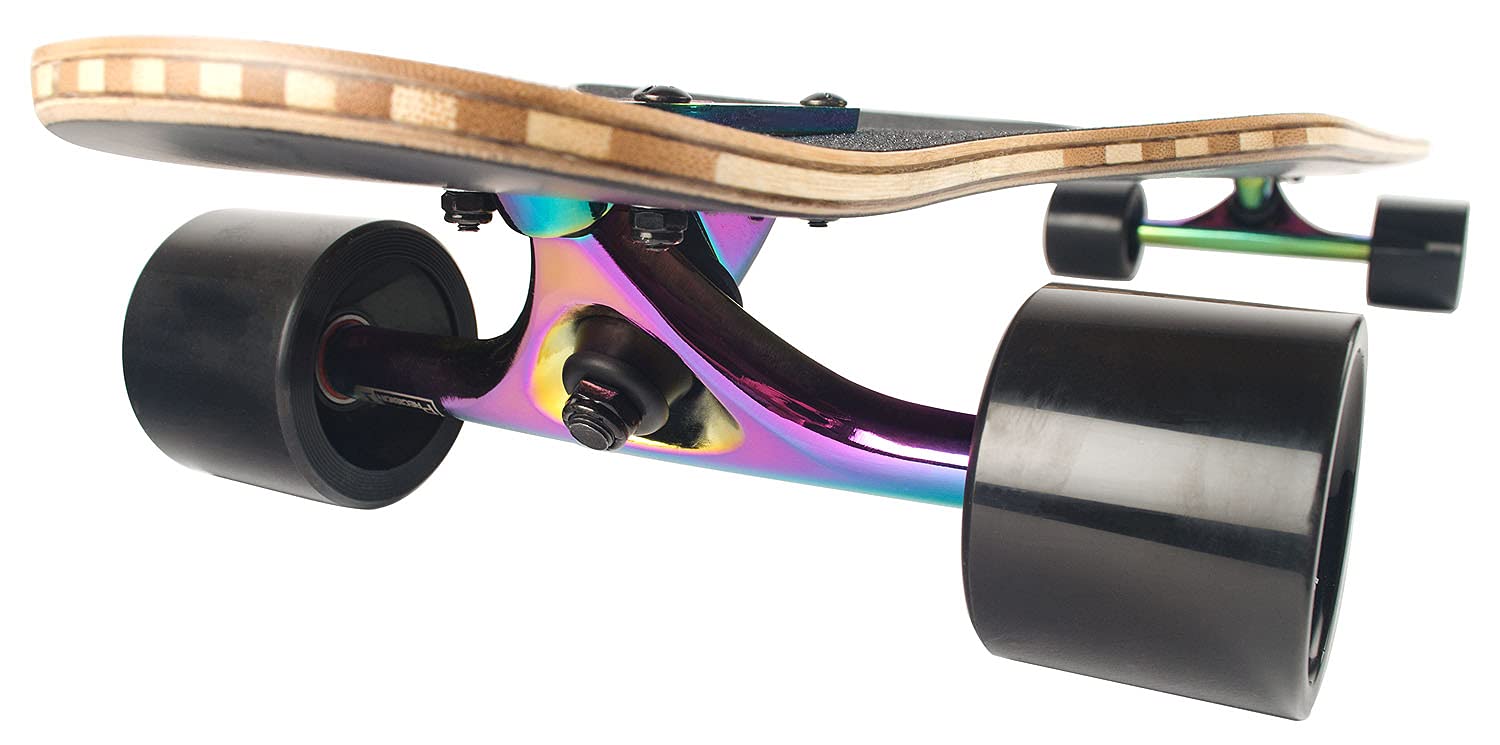 JUCKER HAWAII Longboards - Longboard HOKU en 2 Niveles de flexión - Todos los diseños y Acabados - construcción de Fibra de Vidrio con bambú y Arce Canadiense
