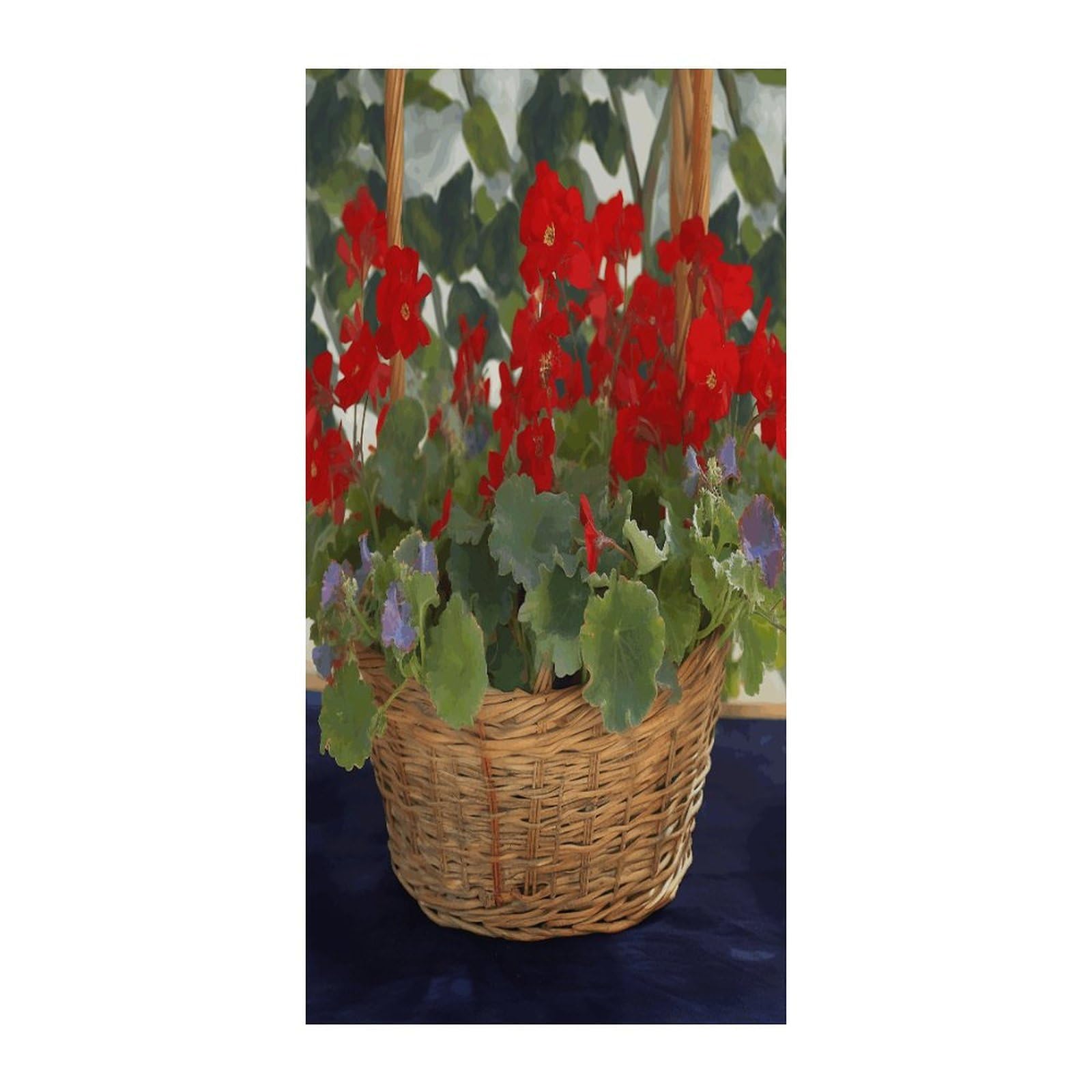 Fekiloot Style Geranium Basket Door Curtain Room Divider Curtains