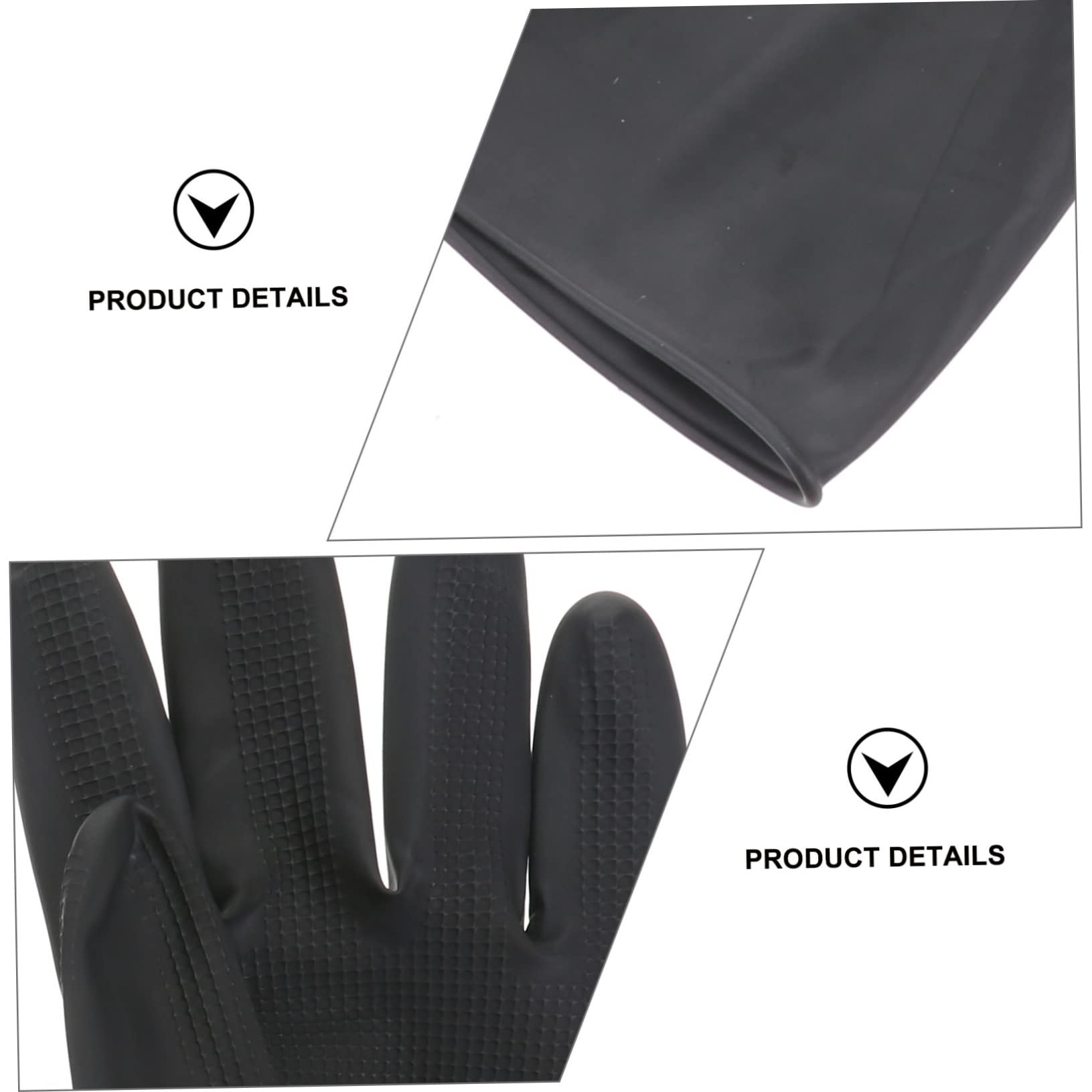 NOLITOY 6 Pairs Hair Shampoo Gloves Hair Dye Glove Hair Salon Gloves Barber Gloves