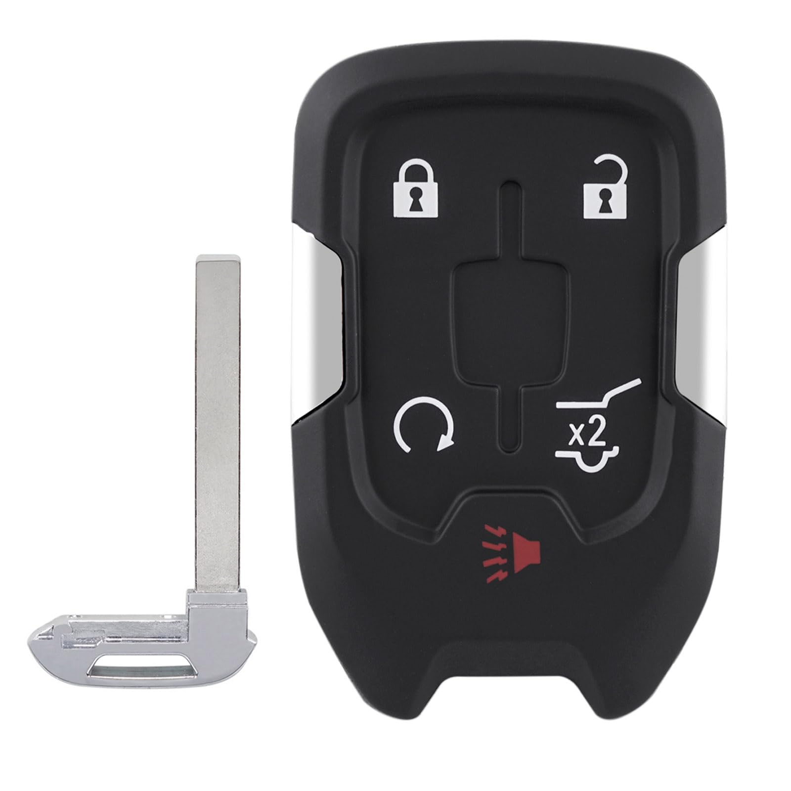 TOP-VIGOR GMC Acadia Car Key Fob HYQ1EA, 5 Tasti Chiave Telecomando Sostituzione 13584502 433MHz per GMC Acadia 2017 2018 2019 2020