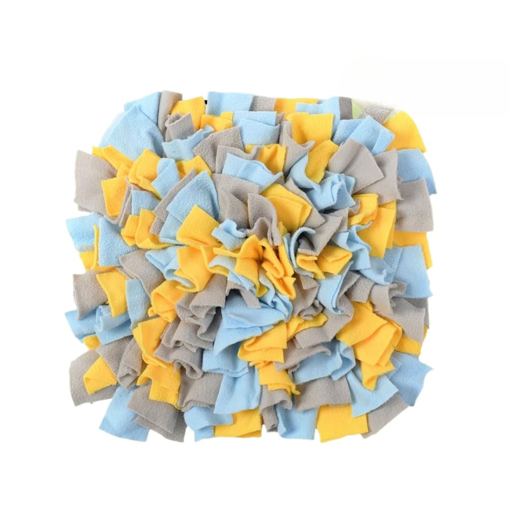 DAFORERAL Mini Square Snuffle Mat for Small Pets, Interactive Nose Work Toy for Rabbits Hamsters Dogs, Fun Foraging Pad for Boredom Relief and Energy Release (A05)