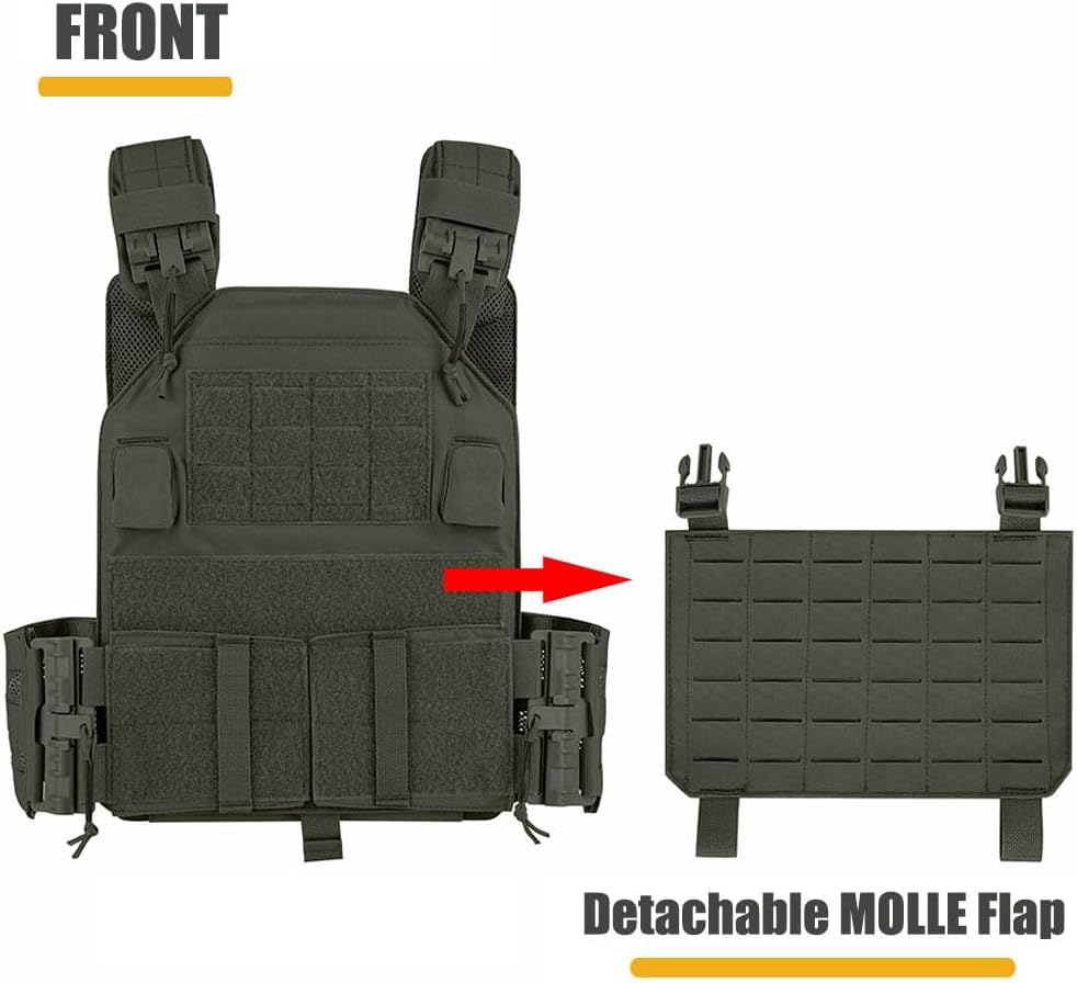 PETAC GEAR Laser-Cutting Vest for Men Cosplay — Quick Release Modular Lightweight MOLLE Weighted Training Vests.