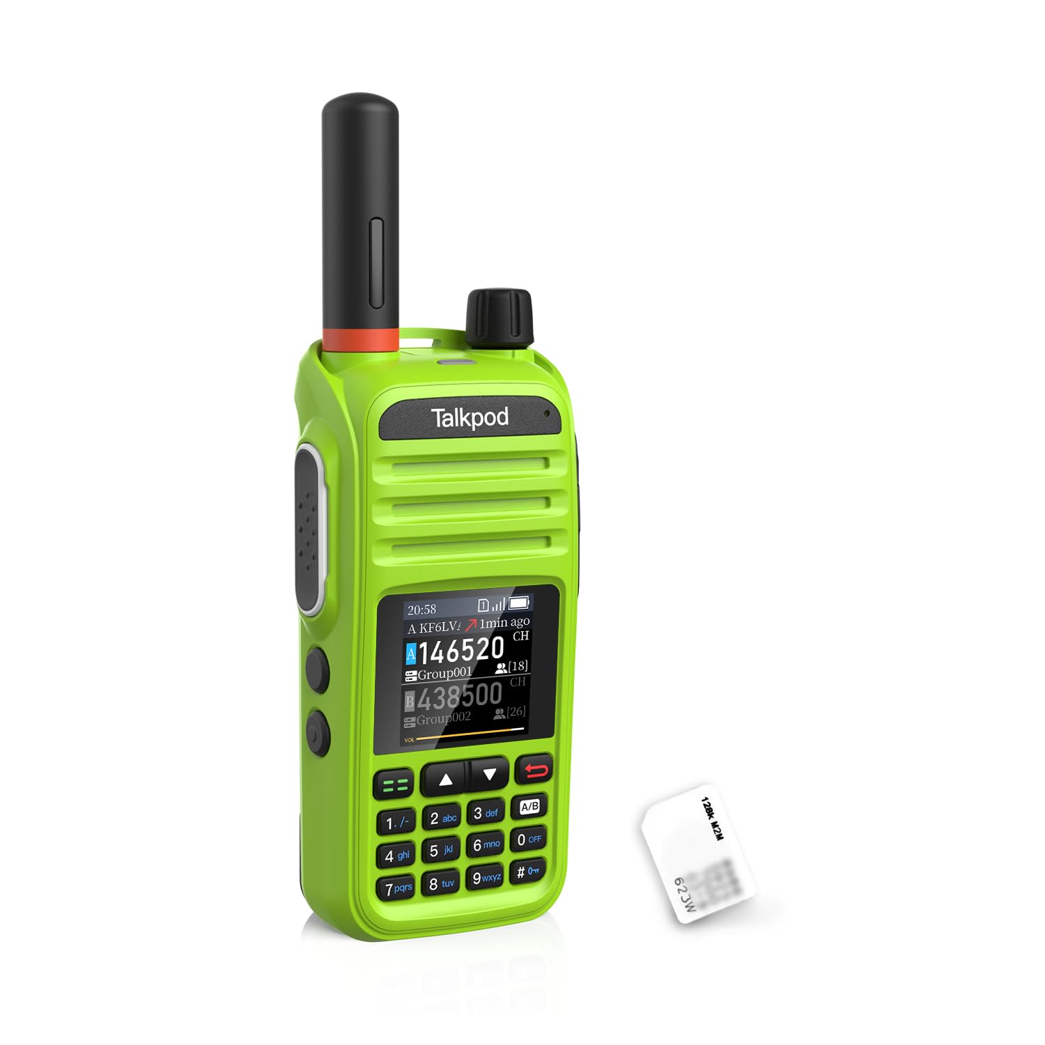 Talkpod N39plus Walkie Talkie Unlimited Range, PoC Radios Nationwide PTT Two Way Radios Long Distance for Family, Logistics, Company with SIM Card (Green) - 1