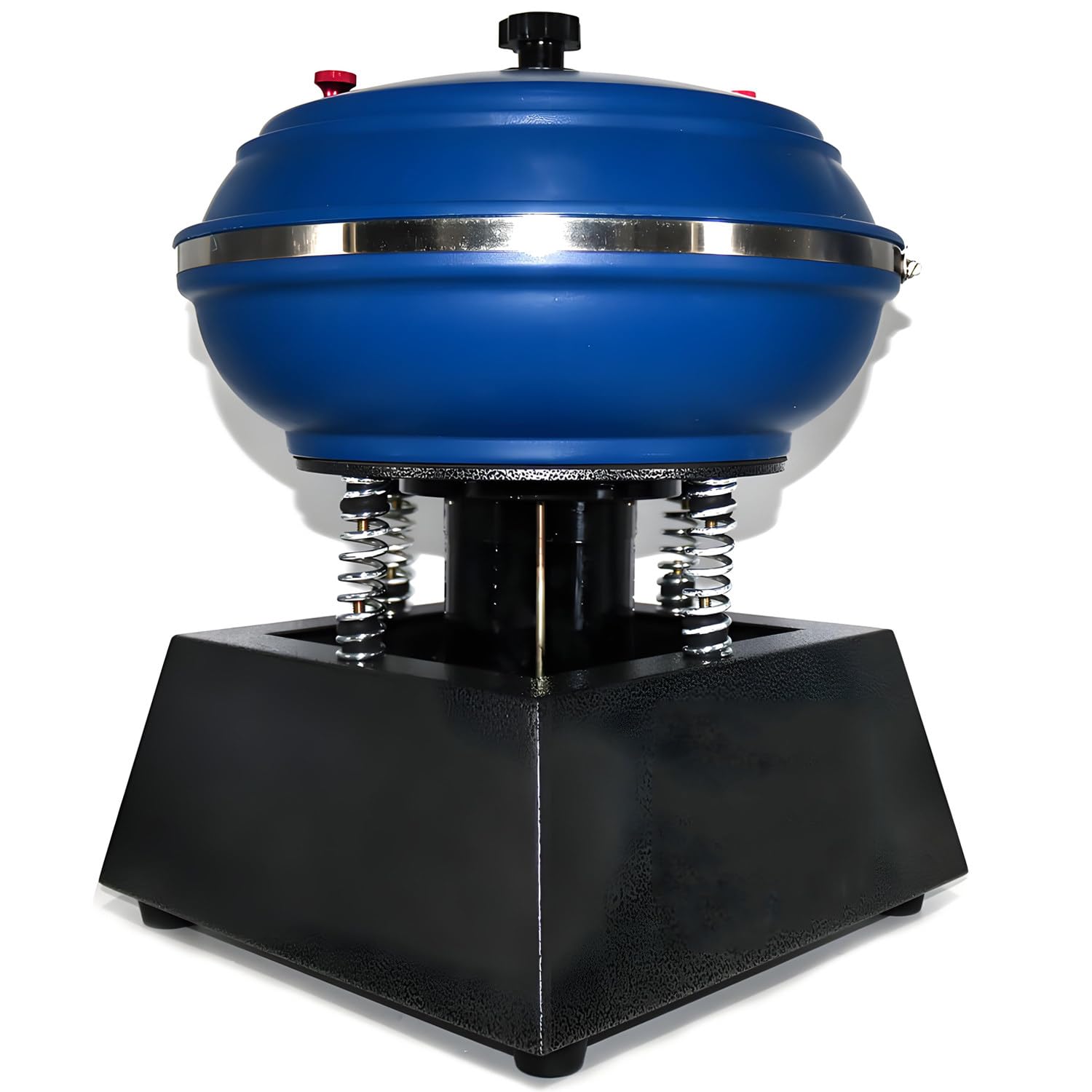 QuinteZhenTially Vibratory Rock Tumbler Polisher 6l,Vibratory Tumbler Polishing Machine,Professional Vibration Gem Chisel Polisher,for Jewelry Stone Grinding Metal Burr Removal Blue
