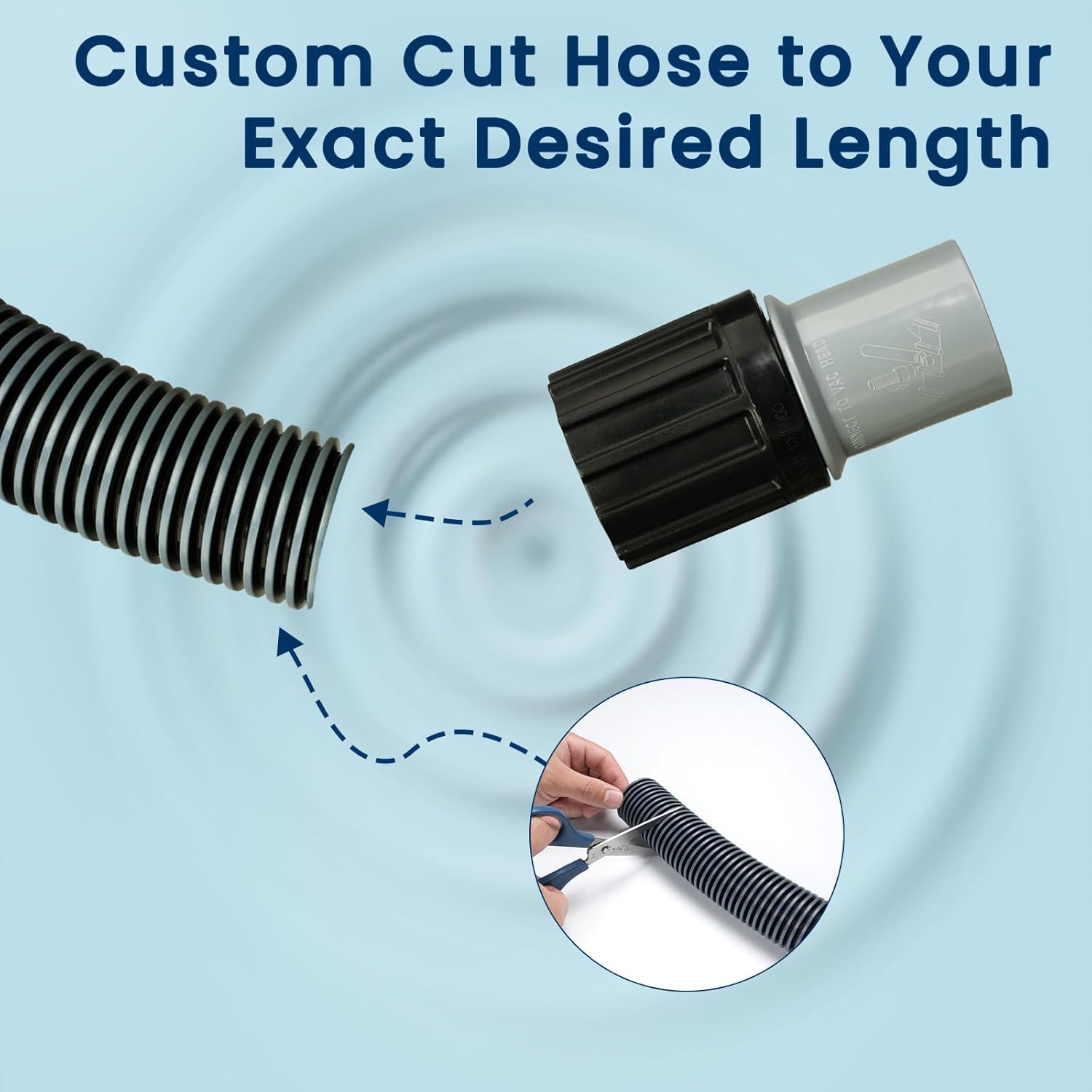 Sepetrel Professional Pool Vacuum Hose and Head – Heavy Duty Hoses with Swivel Cuff and Weighted Flexible Vacuum Head, for Ingraound & Above Ground Pools