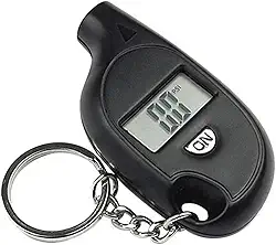 Medidor de Pressão Ar Pneu com Porta-Chaves Digital para Carro Testador Portátil Display PSI Kpa Kg cm2