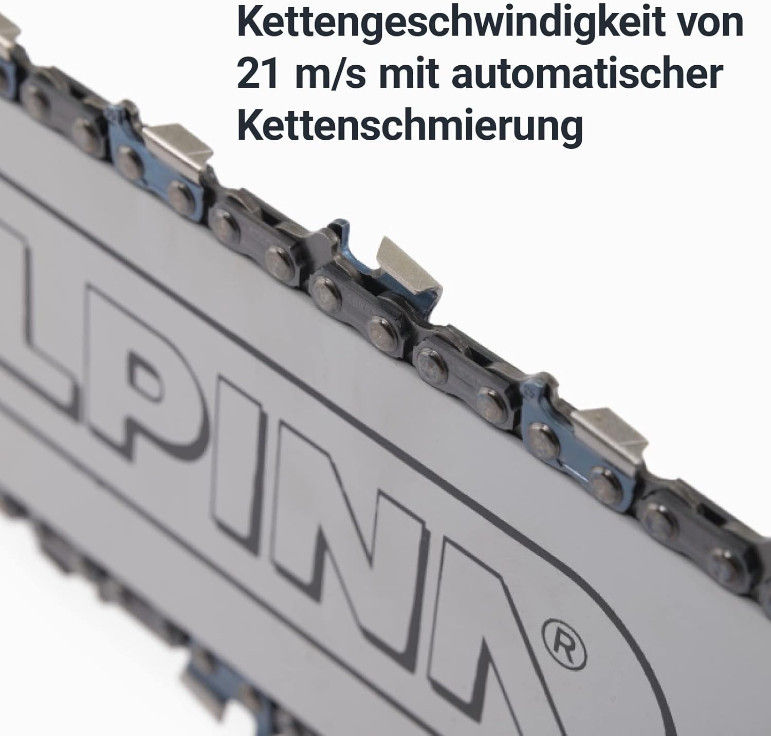 Chainsaw chain close-up