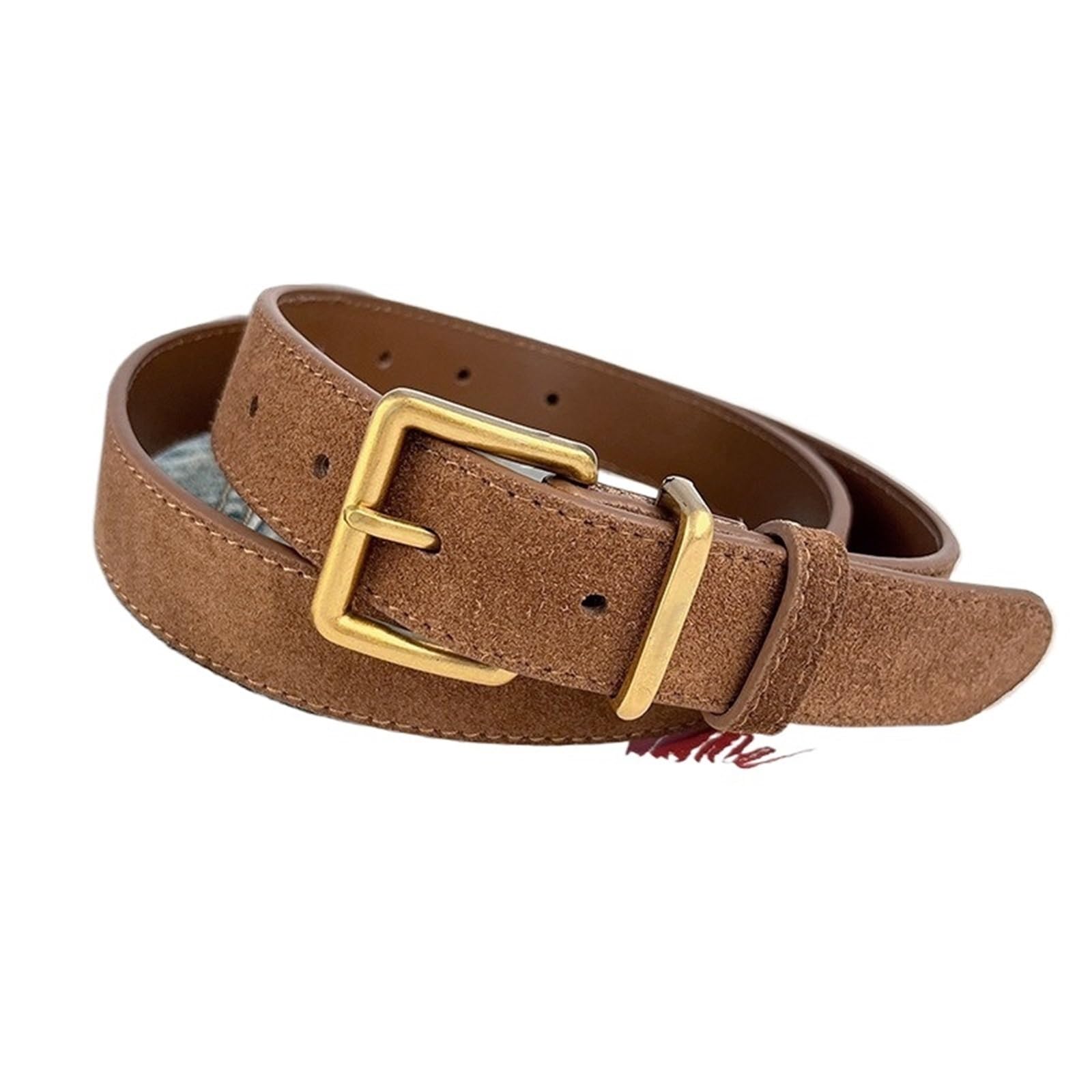 Ceintures Femme Ceintures for femmes en daim et cuir de vache avec boucle carrée tendance alliage, idéales for les robes jeans Pour Robe