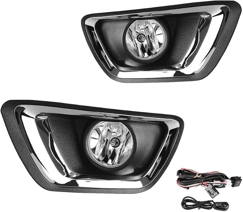 Farol de neblina A ABIGAIL para Chevrolet Colorado 2015 a 2018 com lâmpada H16 halógena 12 V 19 W – Kit com chicote