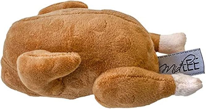 Midlee Roasted Thanksgiving Turkey Plush Dog Toy Small