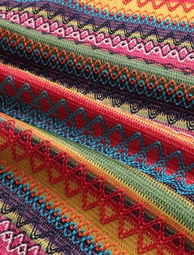Image of ZAFUL Boho Beach Cover Ups for Women Sarong Coverups Sheer Bikini Chiffon Wraps Skirts for Swimwear