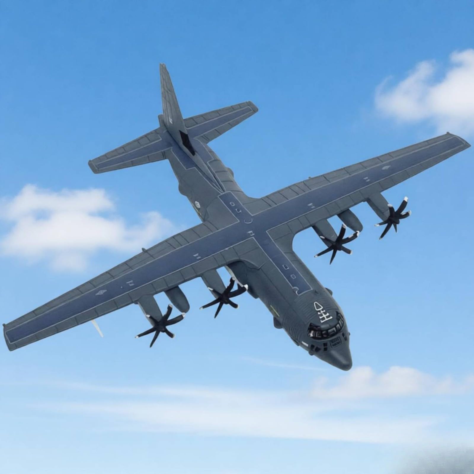 Velivolo in Miniatura Dettagliato Modello in 1:200 di Aereo D'attco130J Non Elettrico Modellino di Aereo Militare per Scrivania