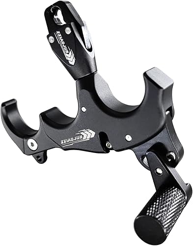 Miniatura 4 de xxiaojun Lanzador de arco compuesto y cuerda de bucle D, ajustable puede girar 360 de liberación de pulgar con arco de aleación de aluminio, ayudas