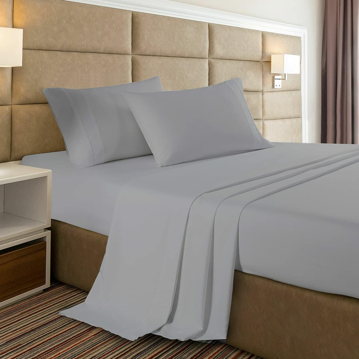 BLUECLANS 1000 Thread Count Egyptian Cotton Sheets Queen