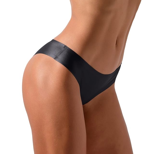 Thongs for Women Sexy Ice Silk Panties Seamless Bikini Underwear No Show Ladies Low Waist Underwear