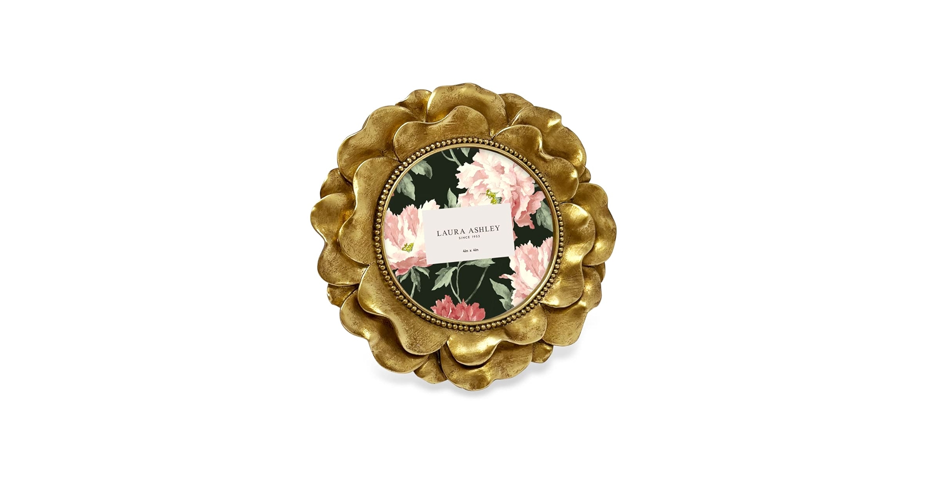 Amazon.com - Laura Ashley 4x4 Gold Round Resin Ornate Flower