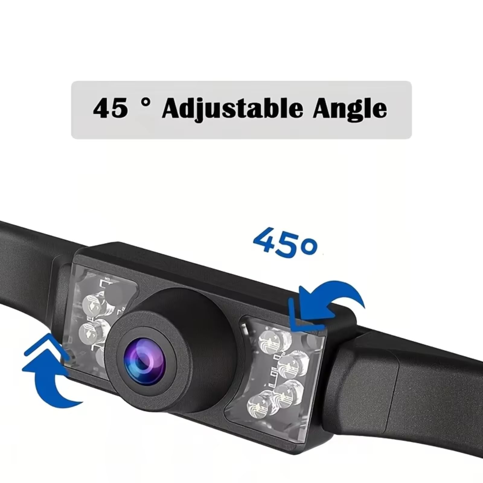 Cámara de respaldo para coche, 8 LED, cámara de respaldo para placa de matrícula, visión trasera de coche, seguridad, conducción, marcha atrás, estacionamiento, repuesto para camioneta, caravana