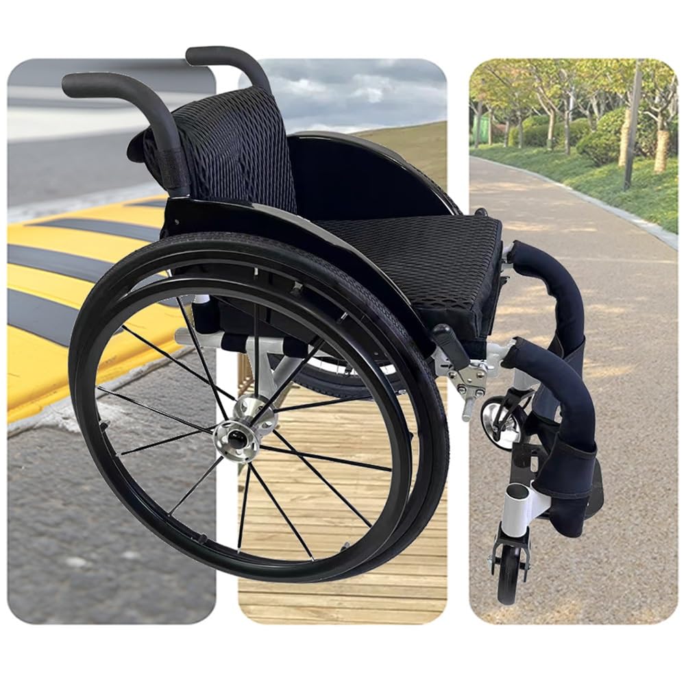 24 x 1 Rueda Trasera para Sillas de Ruedas, 24 Pulgadas Ruedas de Repuesto para Sillas de Ruedas Deportivas, Neumáticos Reemplazables, con Cojinete de 1/2" (1 Juego de 2)