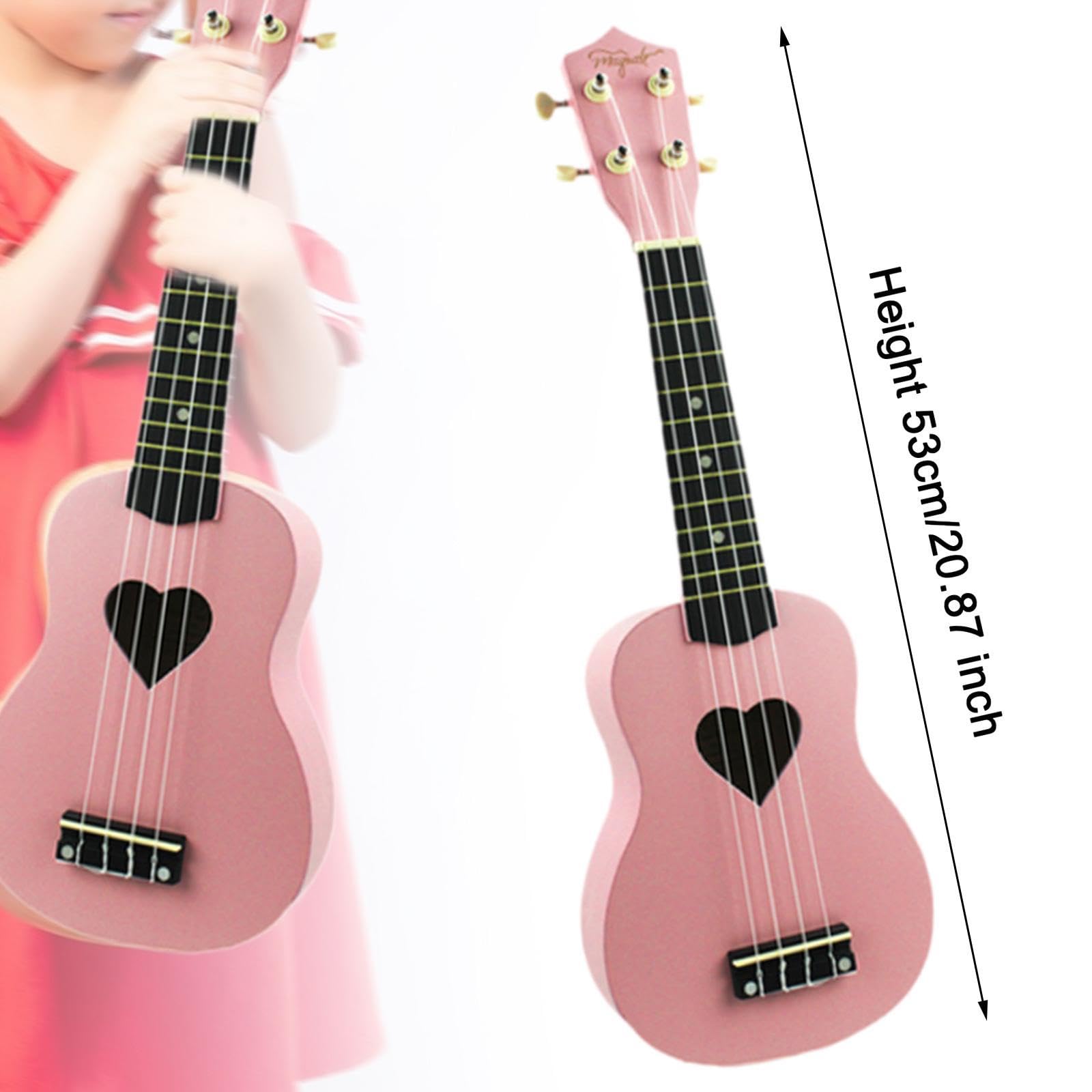 Guitarra de Juguete para Niños de 20 Pulgadas, Color Rosa, Instrumento Musical para Preescolares.