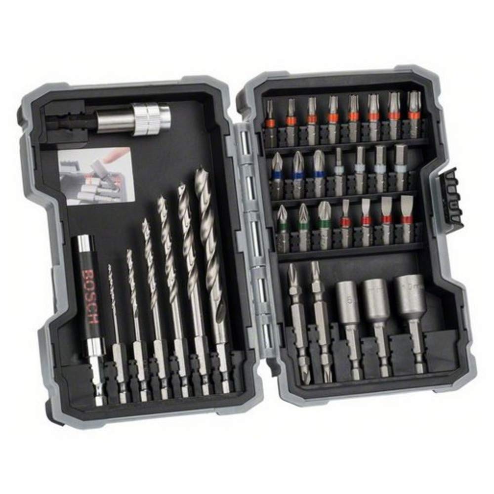 Bosch Professional Set de 35 unidades Brocas y Puntas de Atornillar HSS Extra Hard (Cruceta, Pozidriv, Hex-, TH-, S-Bit, Accesorios taladros rotativos y atornilladores)