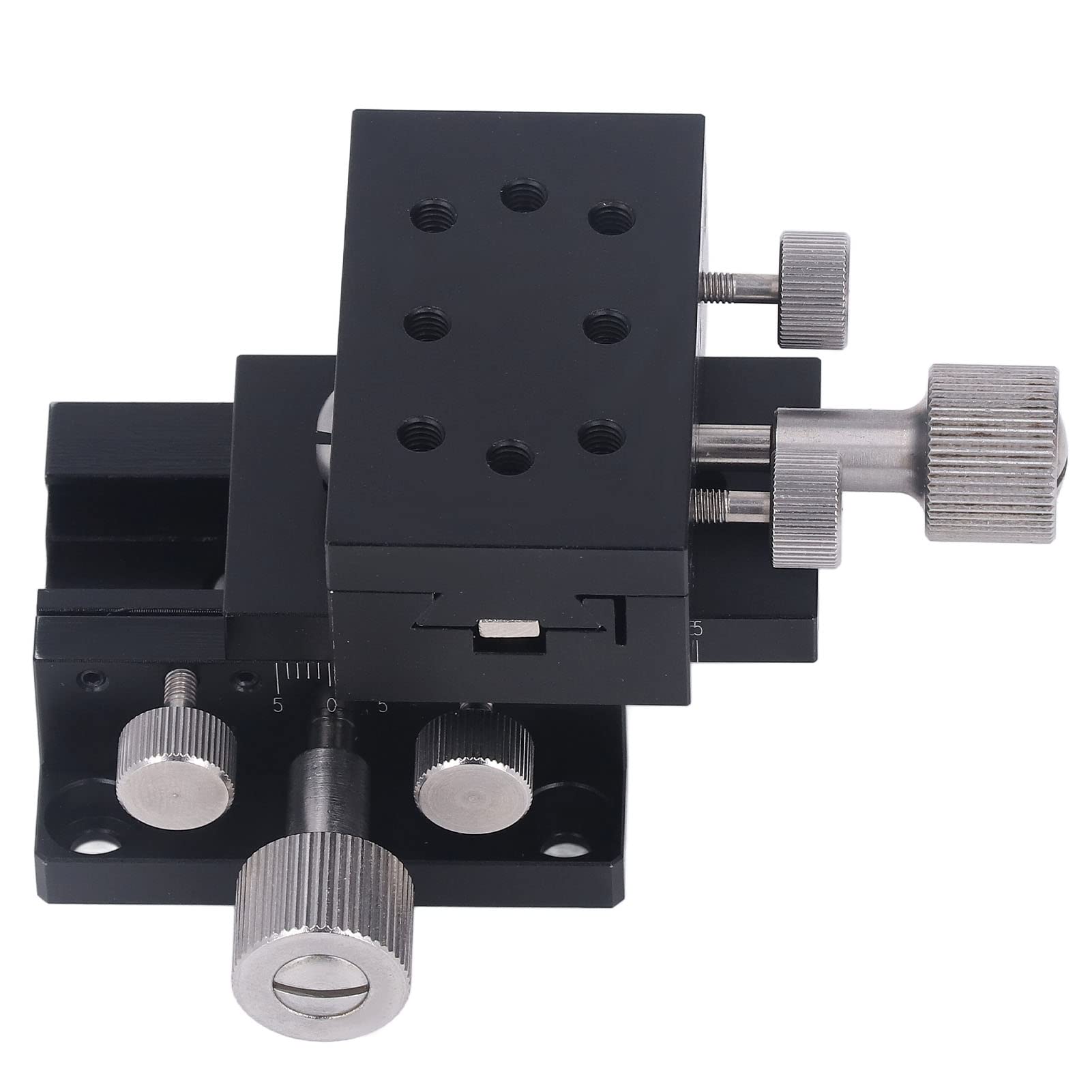 FTVOGUE Etapa Lineal XY Mesa Deslizante Precisa Manual Etapa Lineal de Aleación de Aluminio 50x30 Mm 2x1,2 Pulgadas con Escala para Microscopio Equipo de Medición de Instrumentos ópticos (50X30mm)