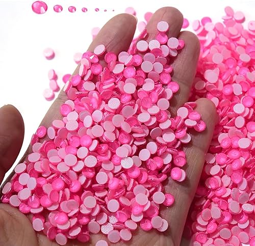 Miniatura 7 de Blinginbox Diamantes de imitación Hotfix, 1440 unidades de diamantes de imitación de fijación en caliente para manualidades, ropa, decoración, neón