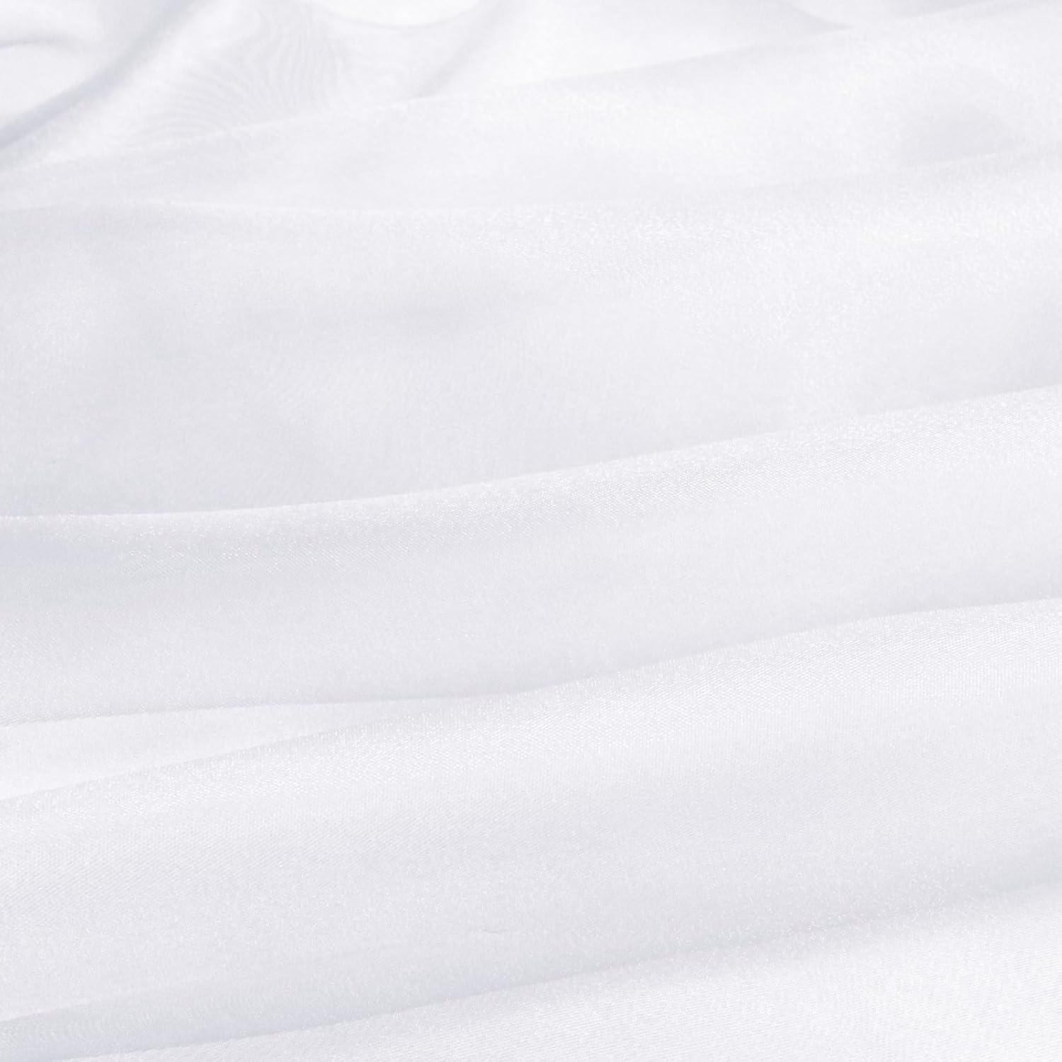 VACVELT Sheer Organza Fabric by The Yard, 60 Inch Wide White Organza Fabric Bolt Bridal Sheer Tulle Fabric, Silk Organza Fabric Roll for Wedding Party Decorations Backdrop Curtain (10 Yards)