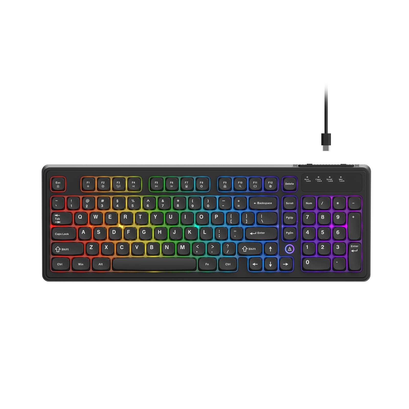Amazon.com: Ajazz AF98 Wired Office Keyboard, Ergonomic, RGB