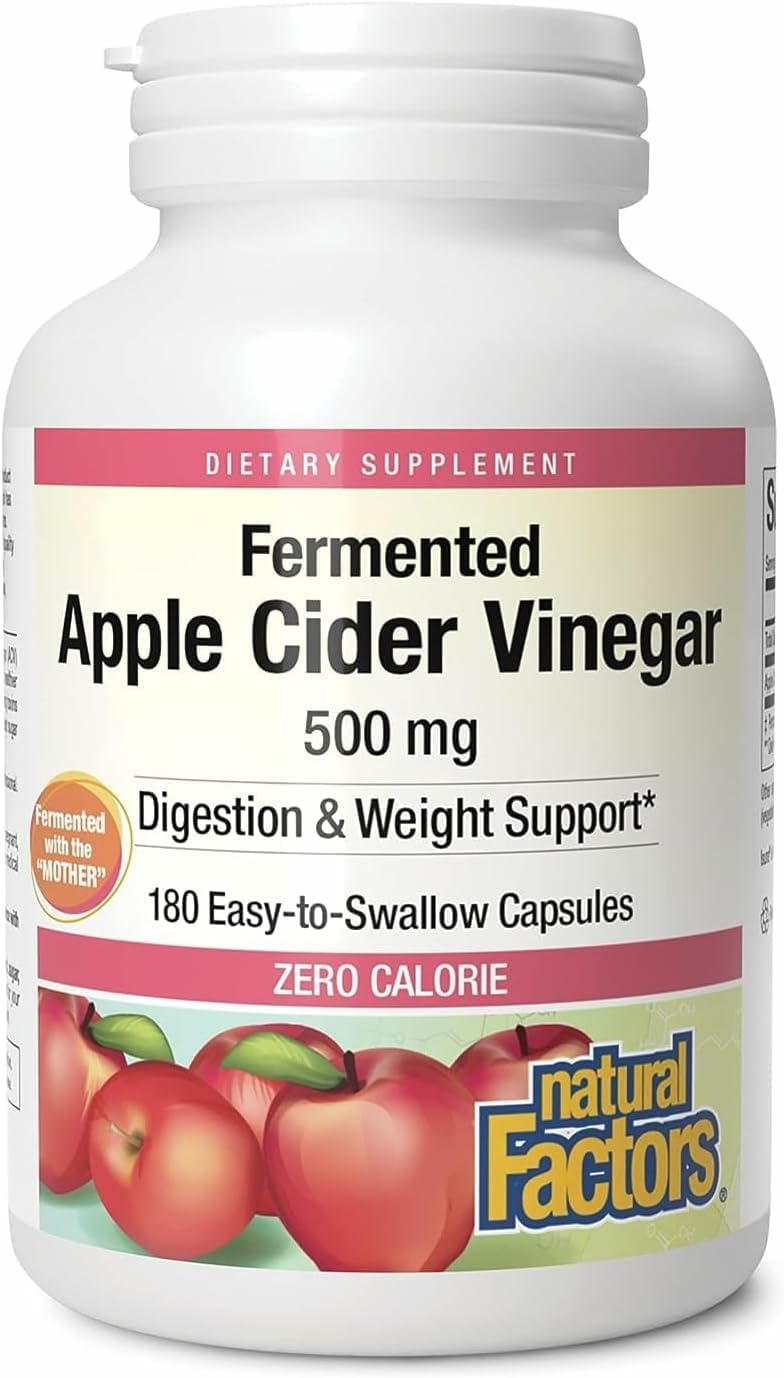 Apple Cider Vinegar Capsule, Supports Digestion and Weight Management, 180 capsules (90 servings)