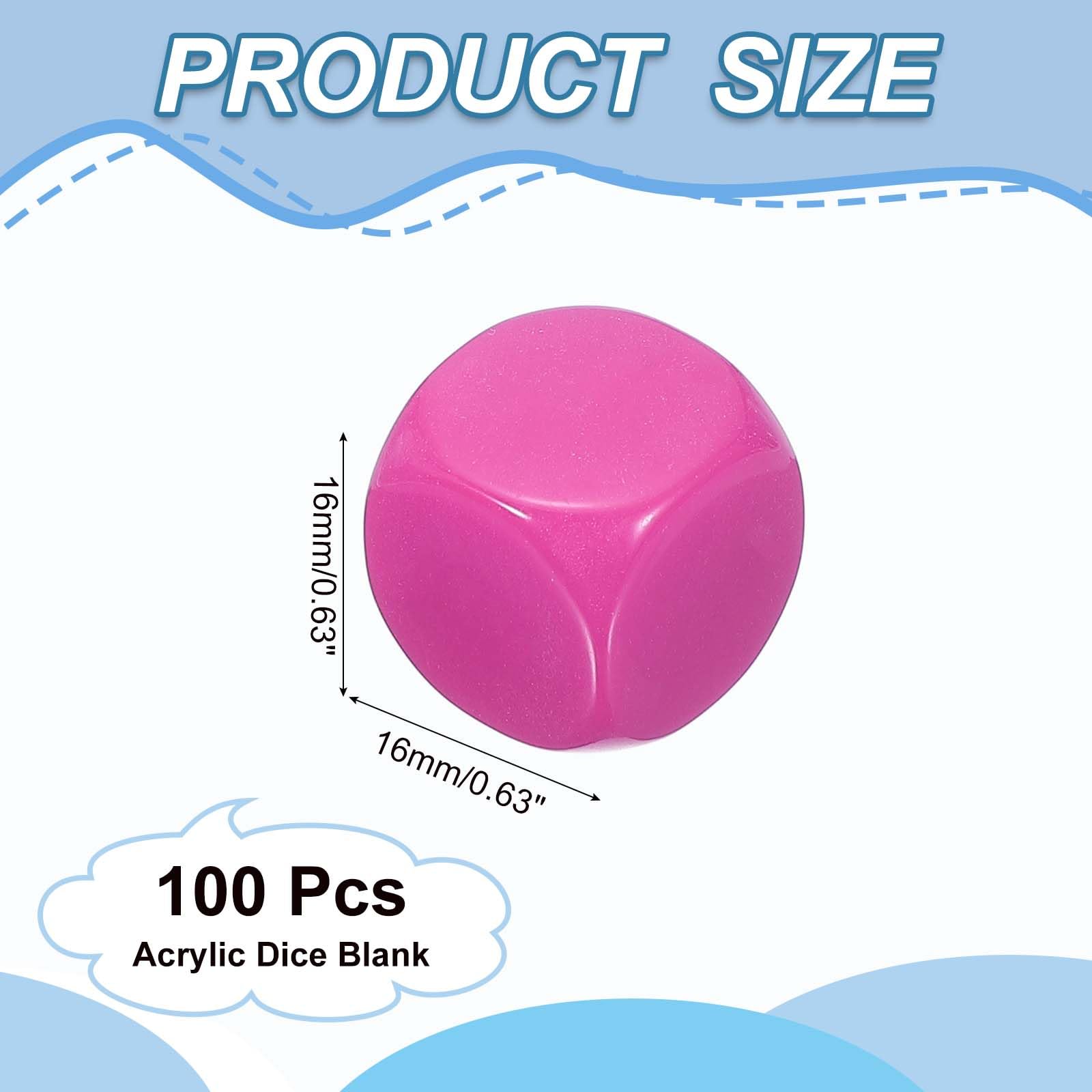 PATIKIL 16 mm Acrylic Dice Blank - Image 2