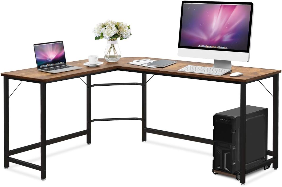 GOPLUS Bureau Enfant D'Étude Avec Chaise En Bois Fille Garçon,pour Dessiner-Lire,avec Armoire De