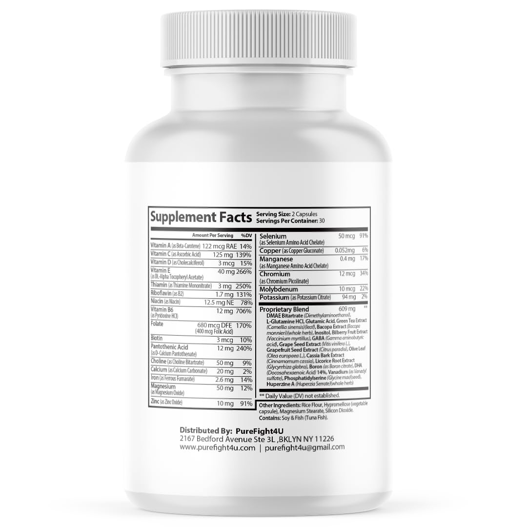 Brain Productivity Supports Focus, Memory & Cognitive Function | Dietary Supplement | 60 Capsules — Amazon image 2
