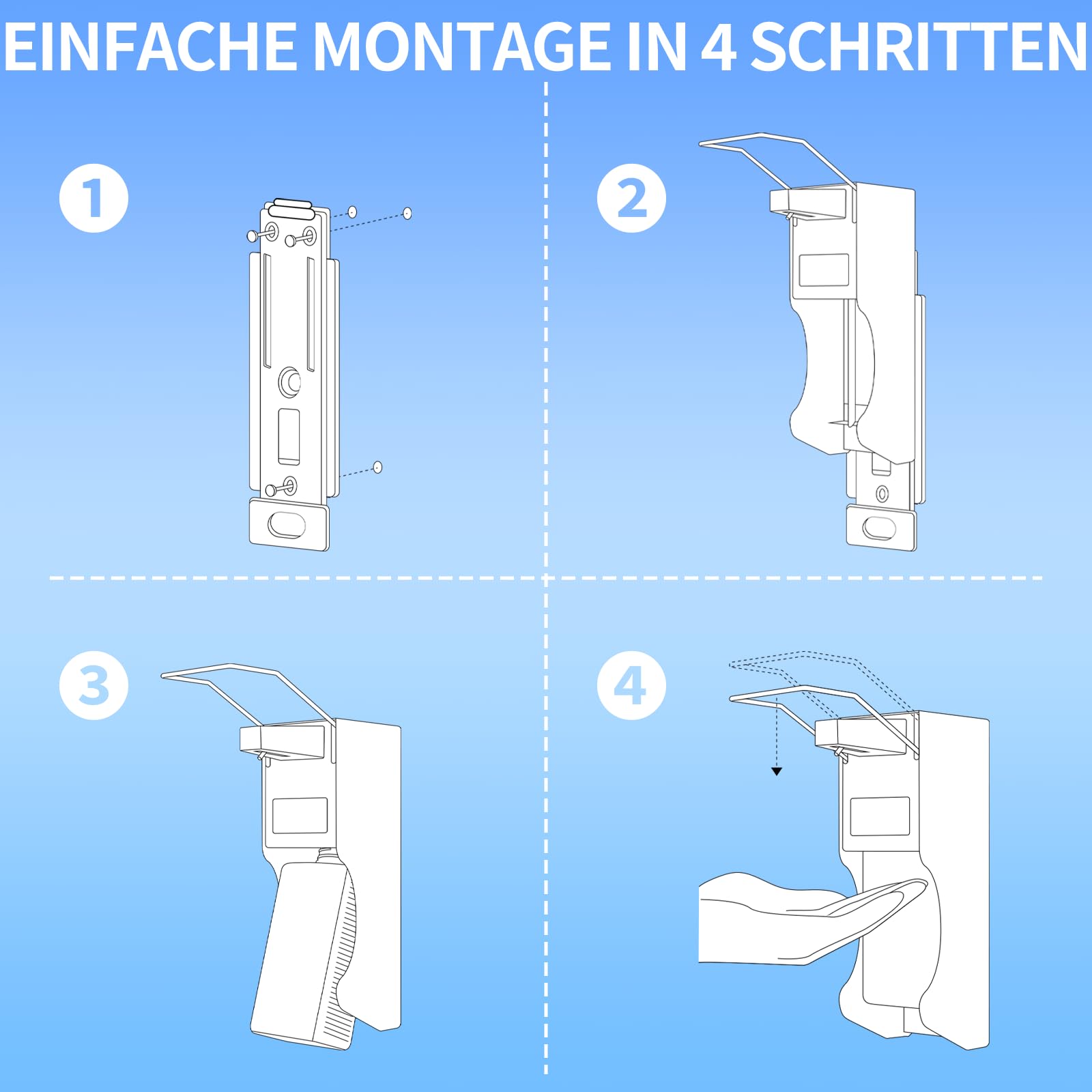Distributore europeo con fissaggio a parete e pressione gomito per disinfettanti e saponi – Dispenser di sapone bianco in alluminio, 1000 MLx2