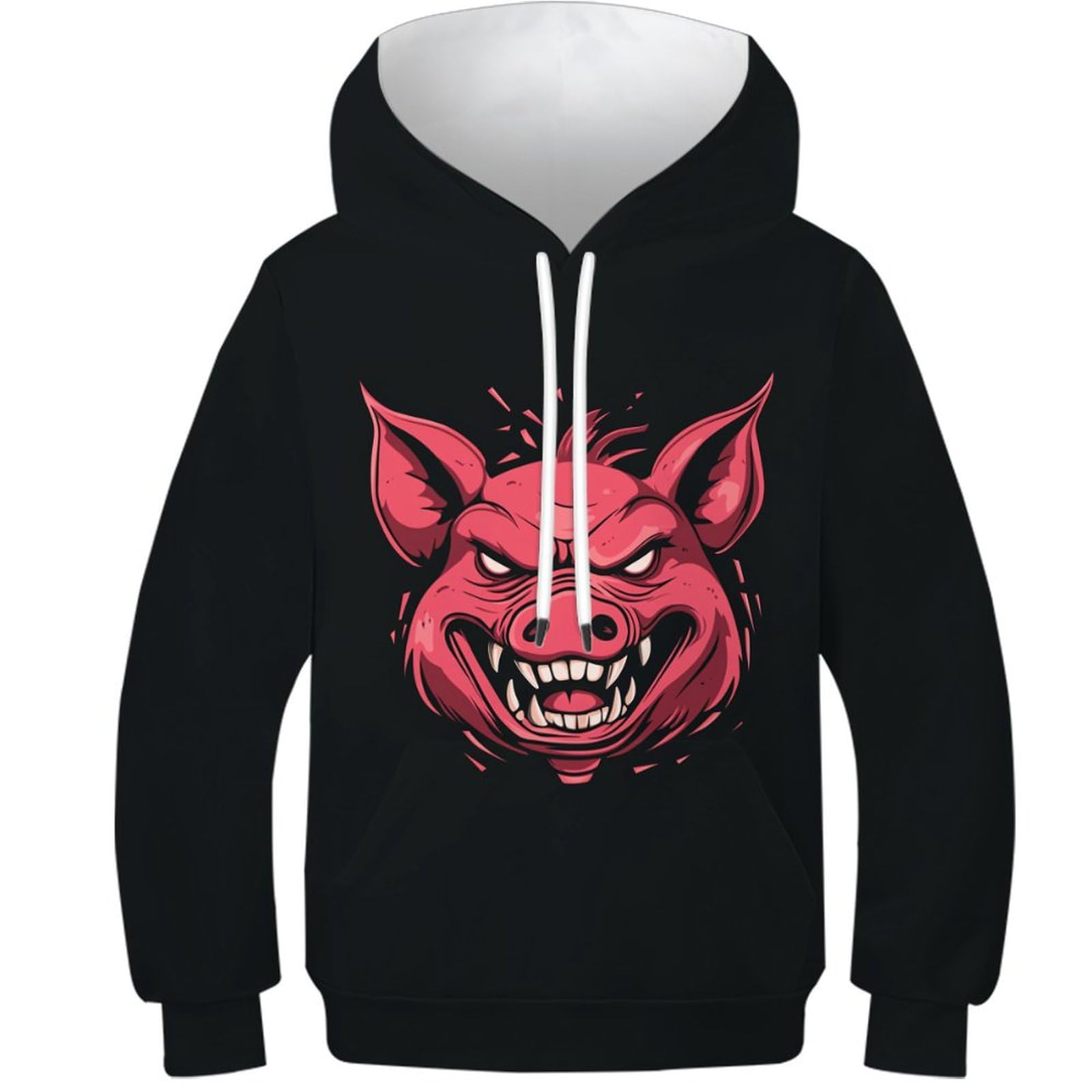 Sweat Cochon Maléfique ado : le pull à capuche idéal pour le collège et les sorties - 8