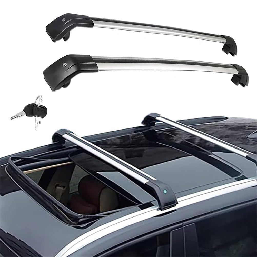 Barre Portatutto Tetto Auto Alluminio con Serratura Antifurto per Land Rover Range Rover Evoque 2011-2026, Barre Trasversali Portapacchi Auto Aerodinamiche Regolabili Elevata capacità