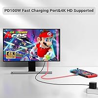 Vista 9 de USB C to HDMI Cable for Nintendo SwitchSwitch OLED, 2M6.6FT Switch Dock with 1080P60Hz Output,100W PD Charging Port, USB C to HDMI Adapter for