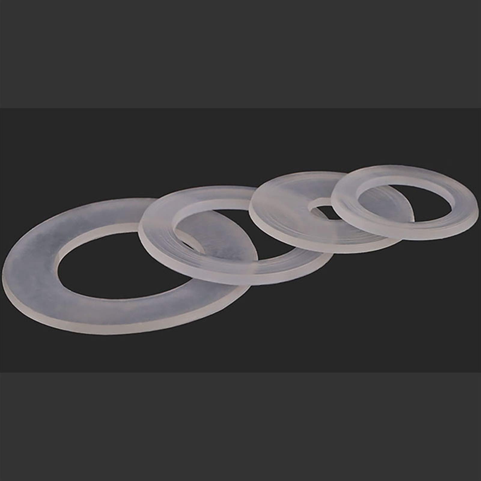 Arandelas planas de PVC Juego de juntas de arandela de plástico M3-M20(M4X17X1.0(100Pcs))