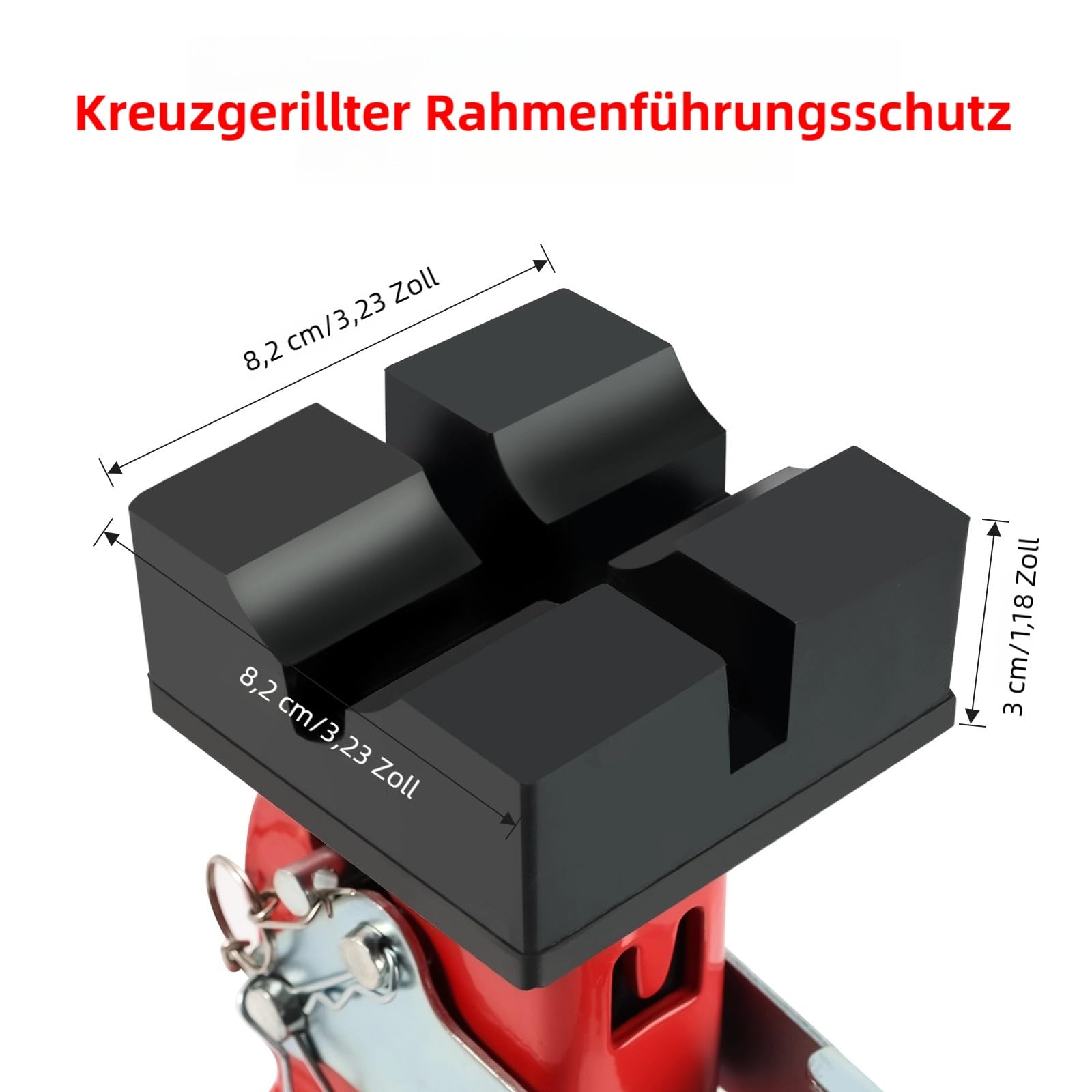 AUTOXBERT Unterstellböcke KFZ Höhenverstellbare, 2er Set mit je 3 t Tragkraft, mit Gummiauflage und Sicherungssystem, Hubhöhe 280-430 mm, für Auto und PKW