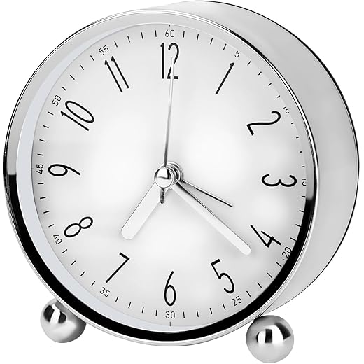 Small Super Silent Analog Alarm Clock